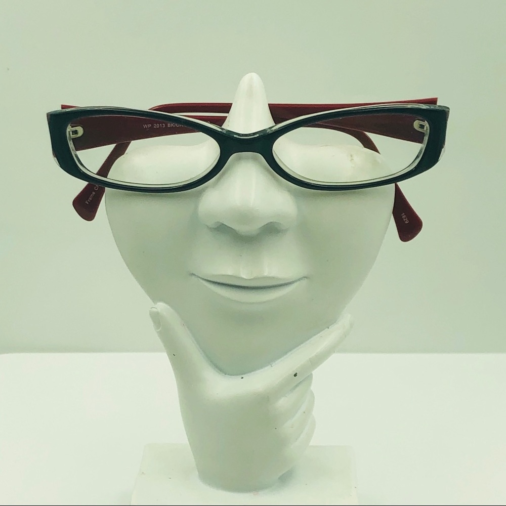 Tempo Black Pink Oval Glasses Frames